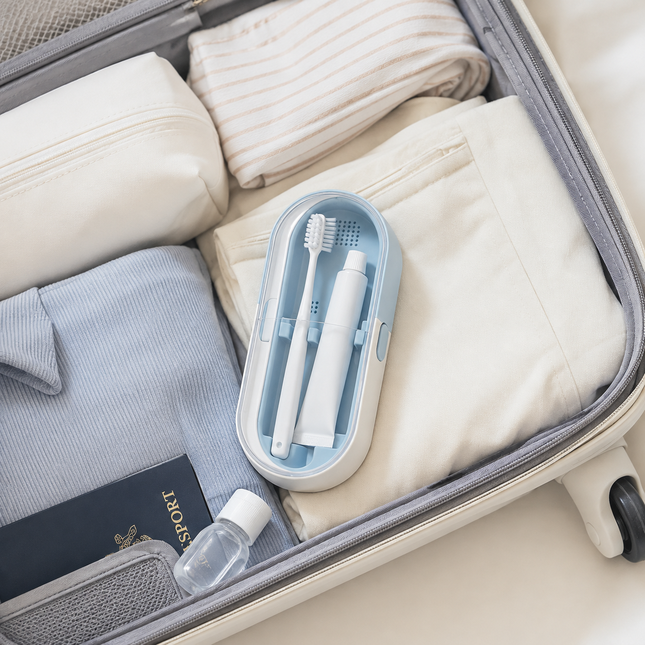 Travel Toothbrush & Toothpaste Storage Case