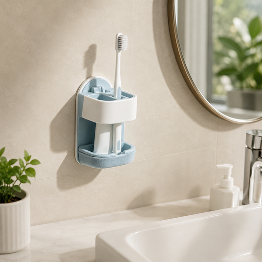 Wall‑Mounted Toothbrush Holder