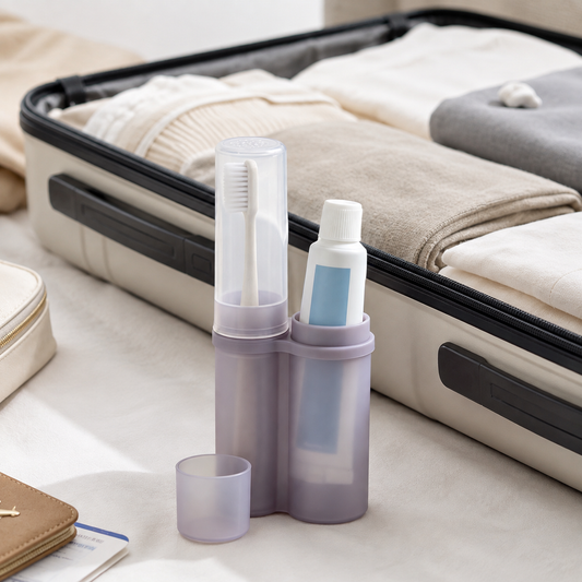 2‑in‑1 Travel Toothbrush & Toothpaste Tube Case