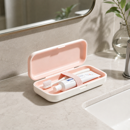 Travel Toothbrush & Toothpaste Storage Case